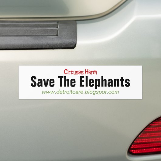Sparen de Olephants Bumpersticker (Op auto)