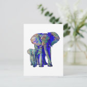 Sparen de Olephants Dierenvriend Mama en Baby Briefkaart (Staand voorkant)