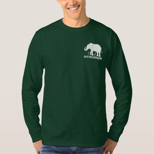 Sparen de Olephants in Silhouette T-shirt (Voorkant)