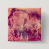 Sparen de Olephants Vierkante Button 5,1 Cm (Voorkant)