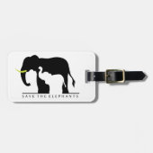 Sparen de Olephants (wit) Bagagelabel (Voorkant horizontaal)
