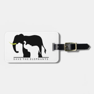 Sparen de Olephants (wit) Bagagelabel