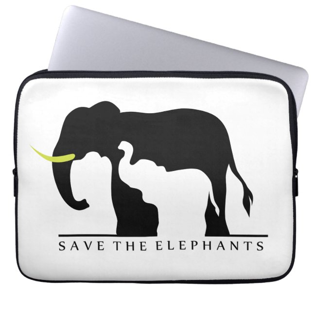 Sparen de Olephants (wit) Laptop Sleeve (Voorkant)
