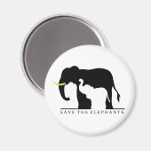 Sparen de Olephants (wit) Magneet (Voorkant / Achterkant)