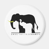 Sparen de Olephants (wit) Magneet (Voorkant)