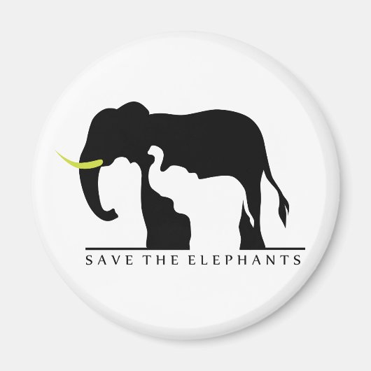 Sparen de Olephants (wit) Magneet (Voorkant)