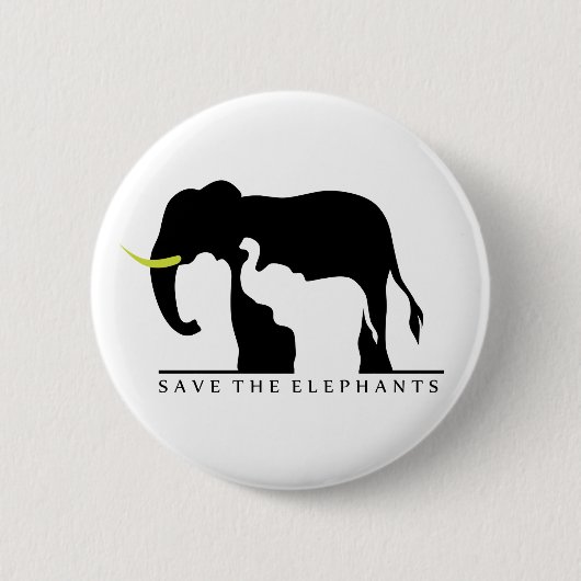 Sparen de Olephants (wit) Ronde Button 5,7 Cm (Voorkant)