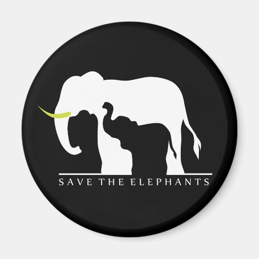 Sparen de Olephants (zwart) Magneet (Voorkant)
