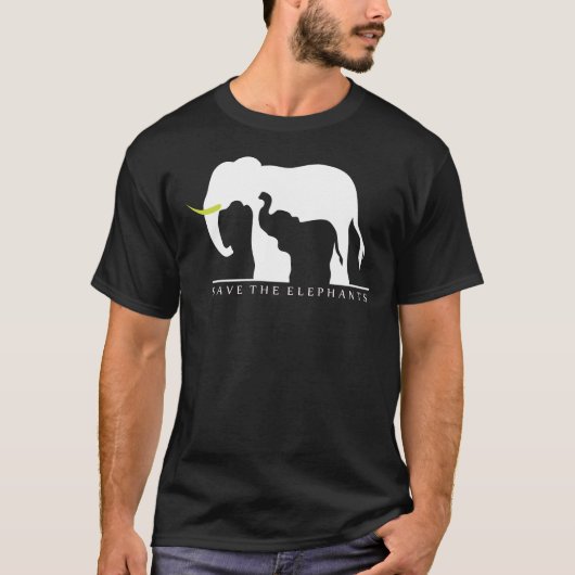 Sparen de Olephants (zwart) T-shirt (Voorkant)