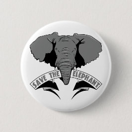 Sparen de olifant ronde button 5,7 cm
