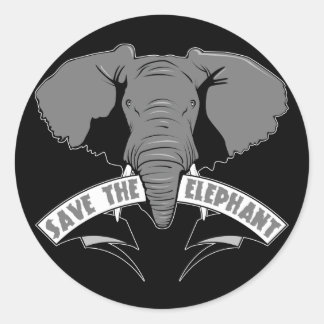 Sparen de olifant ronde sticker