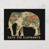 Sparen de olifanten briefkaart (Voorkant)