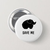 Sparen de olifanten ronde button 5,7 cm (Voorkant /achterkant)