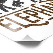 Sparen de olifantenLover Bescherm het wild Foto Afdruk (Hoek)