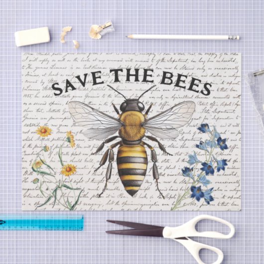  sparen de Ontkoppeling van de BeesManuscript Tissuepapier (Craft)