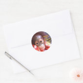 Sparen de Orangutans en het regenwoud Ronde Sticker (Envelop)