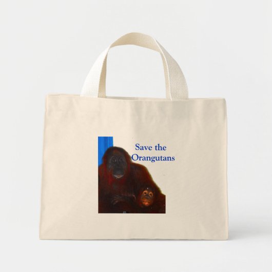 Sparen de Orangutans Mini Tote Bag (Voorkant)