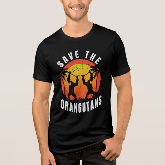 Sparen de Orangutans Tri-Blend Shirt (Voorkant)