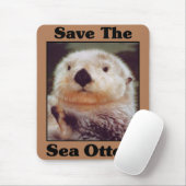 Sparen de Otters van het Zee Muismat (Met muis)