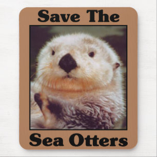Sparen de Otters van het Zee Muismat