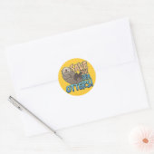 Sparen de otters van het Zee Ronde Sticker (Envelop)