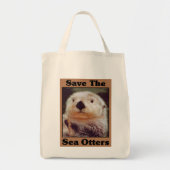 Sparen de Otters van het Zee Tote Bag (Voorkant)
