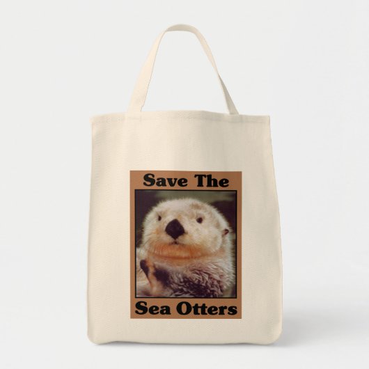 Sparen de Otters van het Zee Tote Bag (Voorkant)