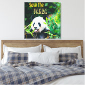 Sparen de Panda Canvas Afdruk (Insitu (Slaapkamer))