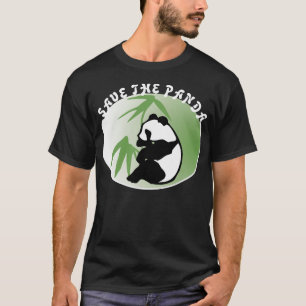 Sparen de Panda milieupostage Stampen T-shirt