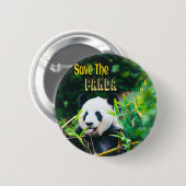 Sparen de Panda Ronde Button 5,7 Cm (Voorkant /achterkant)