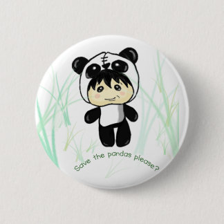 Sparen de Pandas alstublieft? Ronde Button 5,7 Cm