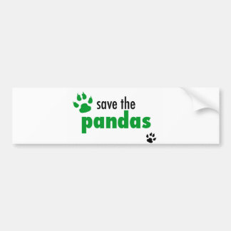 Sparen de Pandas Bumpersticker
