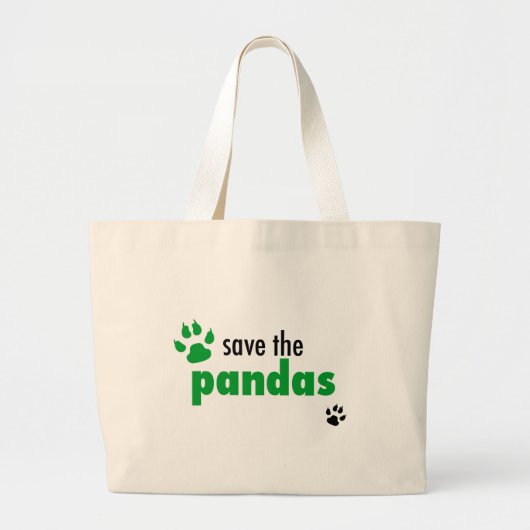 Sparen de Pandas Grote Tote Bag (Voorkant)