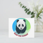 Sparen de Pandas. Panda Beer Briefkaart (Staand voorkant)