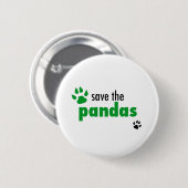 Sparen de Pandas Ronde Button 5,7 Cm (Voorkant /achterkant)