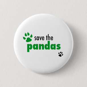 Sparen de Pandas Ronde Button 5,7 Cm