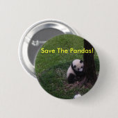 Sparen de Pandas! Ronde Button 5,7 Cm (Voorkant /achterkant)