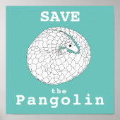 Sparen de Pangolin bedreigde Anima Wildlife Art Poster (Voorkant)