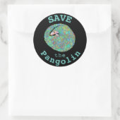 Sparen de Pangolin Colorful Endangered Species Art Ronde Sticker (Tas)