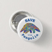 Sparen de Pangolin Cute Endangered Animal Activist Ronde Button 3,2 Cm (Voorkant /achterkant)