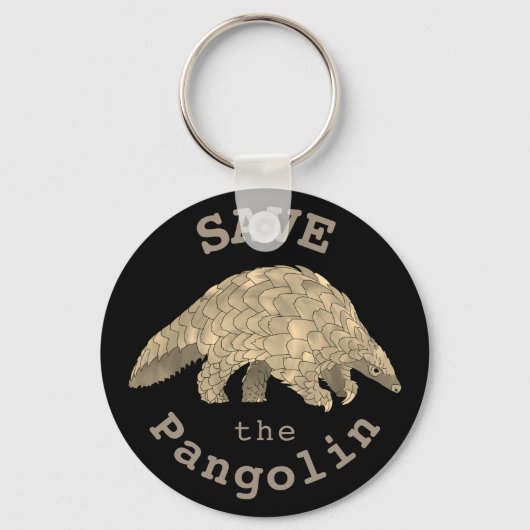 Sparen de Pangolin Cute Endangered Animal Activist Sleutelhanger (Voorkant)