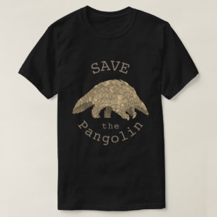 Sparen de Pangolin Endangered Species Animal Art T-shirt