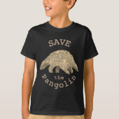 Sparen de Pangolin Endangered Species Animal Art T T-shirt (Voorkant)