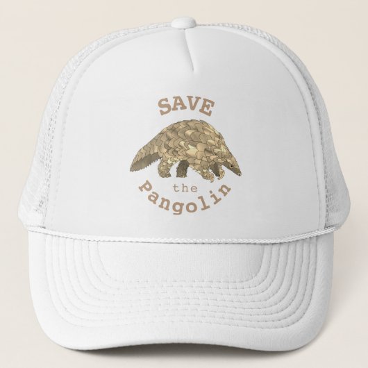 Sparen de Pangolin Endangered Species Animal Art Trucker Pet (Voorkant)