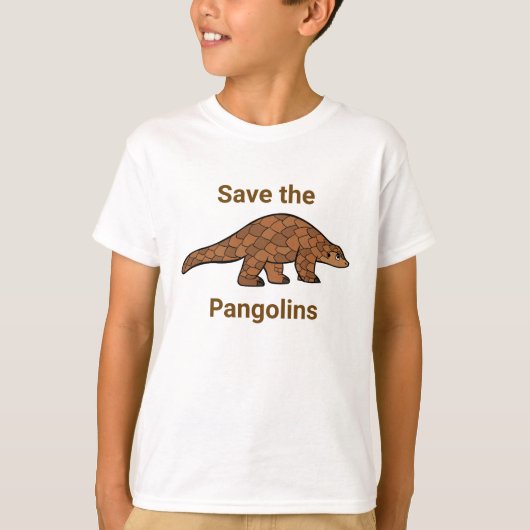 Sparen de Pangolin Endangered Species Boy T-shirt (Voorkant)
