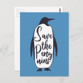 Sparen de Pinguïns Briefkaart (Voorkant / Achterkant)