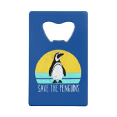 Sparen de pinguïns creditkaart flessenopener