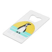 Sparen de pinguïns creditkaart flessenopener (Achterkant Gekanteld)