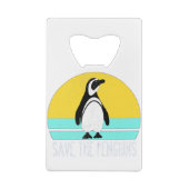 Sparen de pinguïns creditkaart flessenopener (Achterkant)