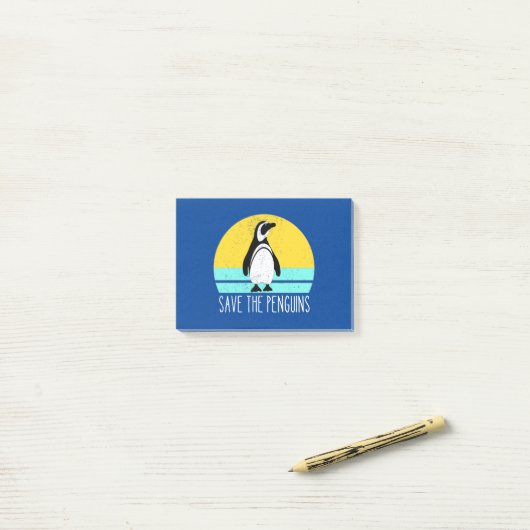 Sparen de pinguïns post-it® notes (Op bureau)